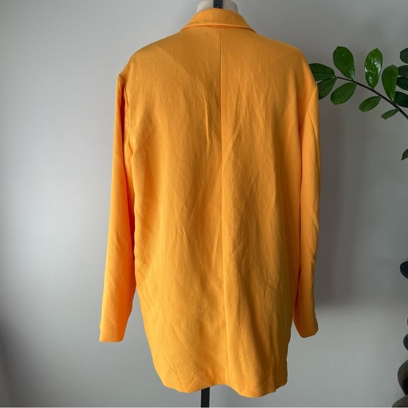 Wilfred Cherrelle Blazer Jacket Yellow Double Breasted Oversized Size Large - Picture 2 of 11